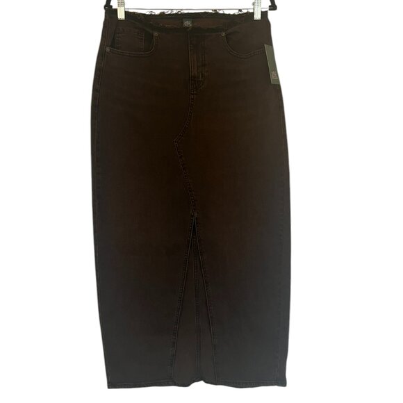 Women's‎ NWT Wild Fable Low-Rise Denim Maxi Brown Skirt Size 8 - Picture 3 of 6